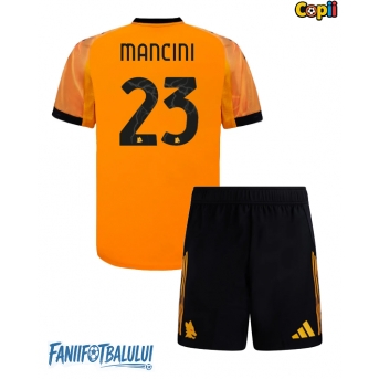 AS Roma Gianluca Mancini #23 Echipament de Fotbal Replică 2025-26 Copii Deplasare (+ Șorturi)